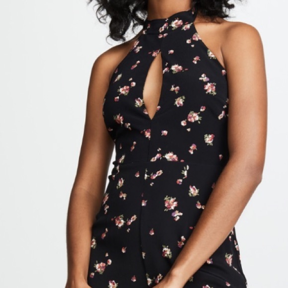 Flynn Skye Elaina dark bloom halter jumpsuit NWT - Picture 7 of 11